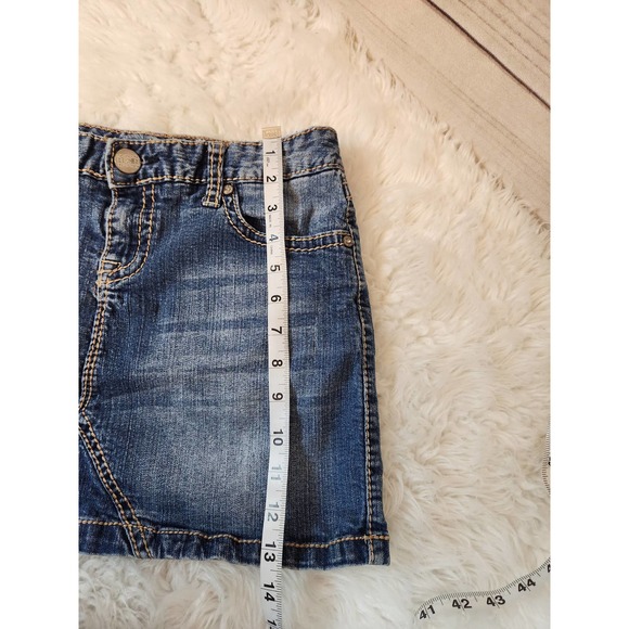 Maurices Women's Blue Cotton Solid Denim Five Pockets Mini Jeans Skirt Size 3/4 - Picture 5 of 5